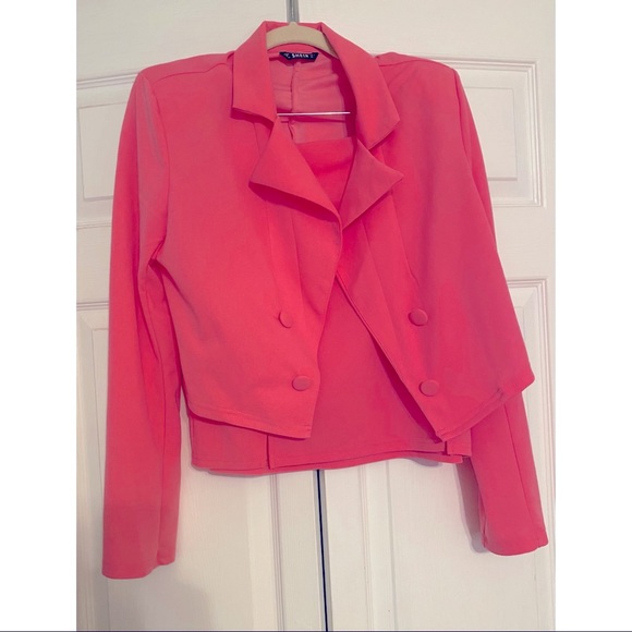 Double Breasted Blazer with M-Slit skirt - Picture 4 of 4